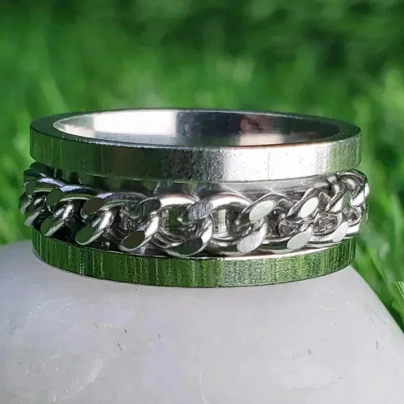 Stainless Steel Fashion Spinner Ring for Men/Women, AAAQL1017 - Picture 1 of 11